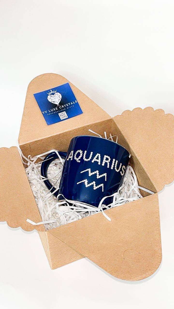 Personalised Rhinestone Zodiac Sign Mug