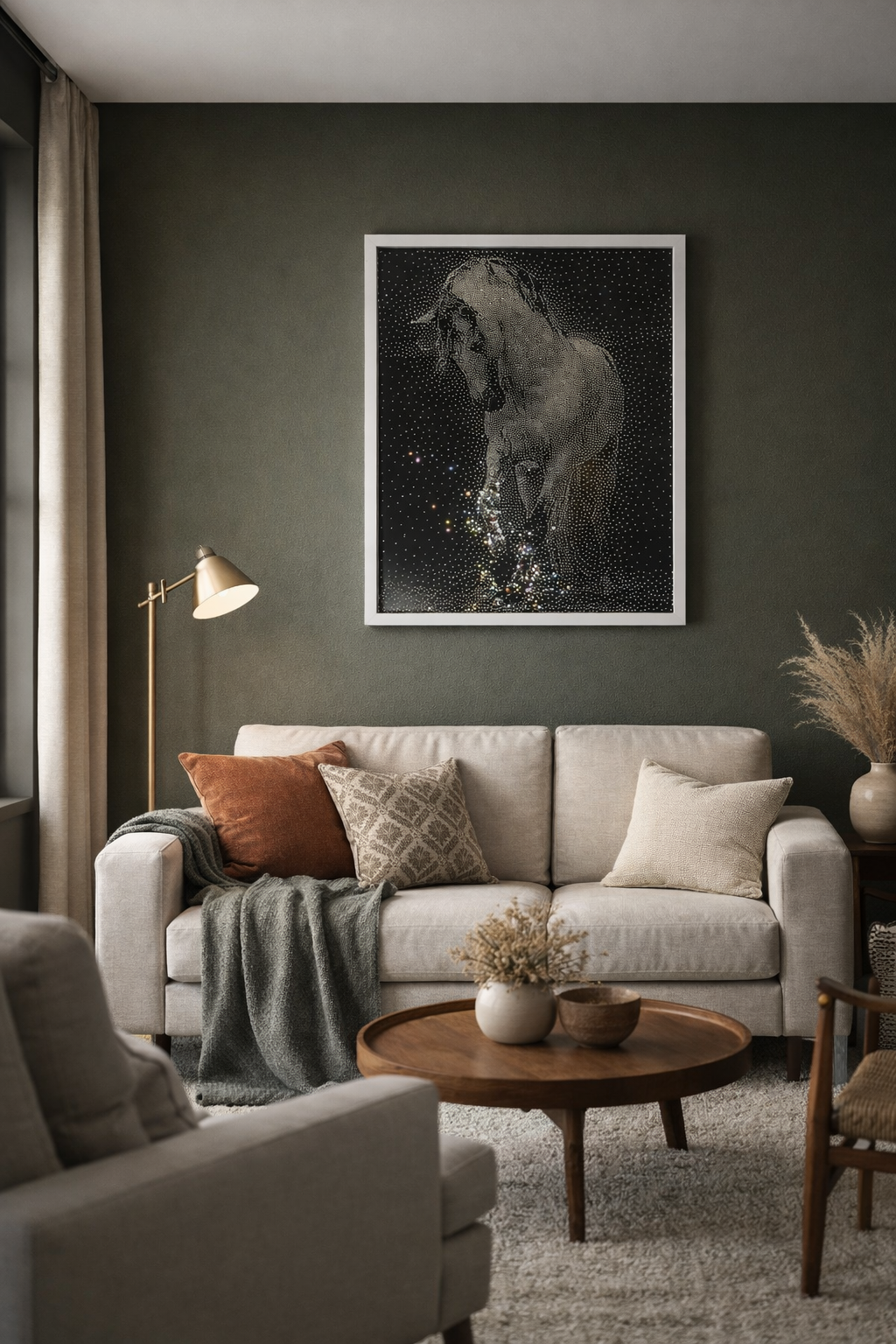 Luxury Horse Rhinestone Artwork