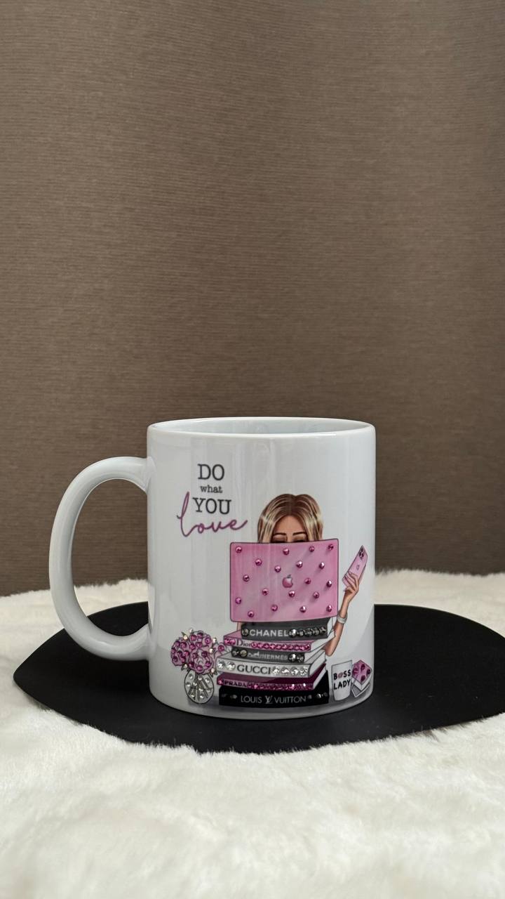 Personalised Rhinestone Coffee Mug With Designs