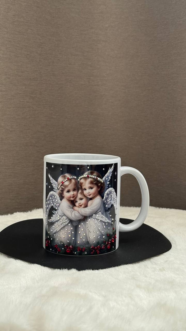 Personalised Diamante Coffee Mug With Designs