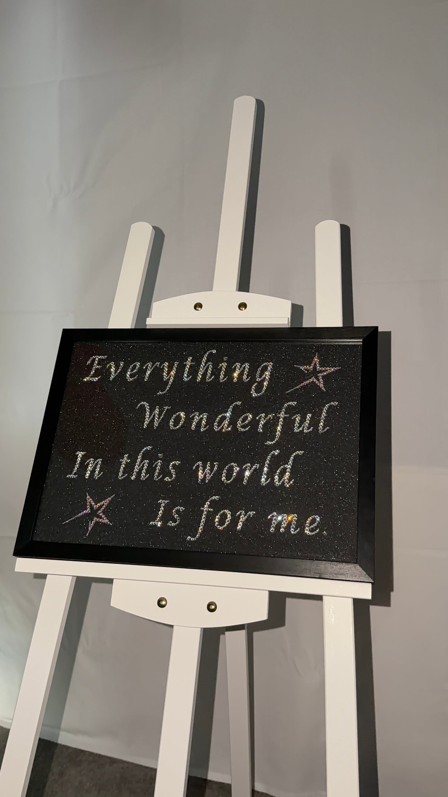 Rhinestone Affirmation Wall Art