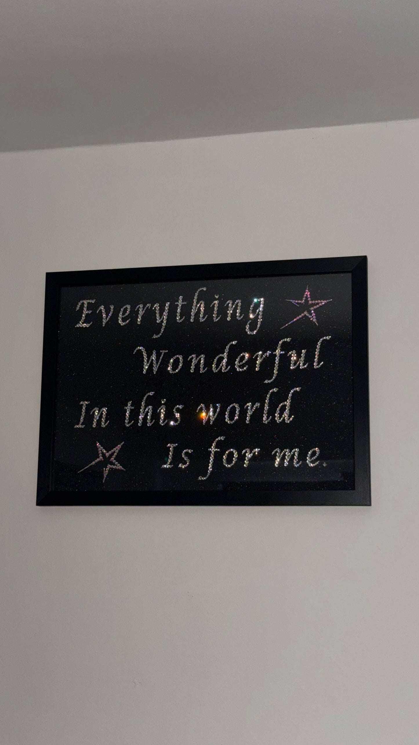 Rhinestone Affirmation Wall Art