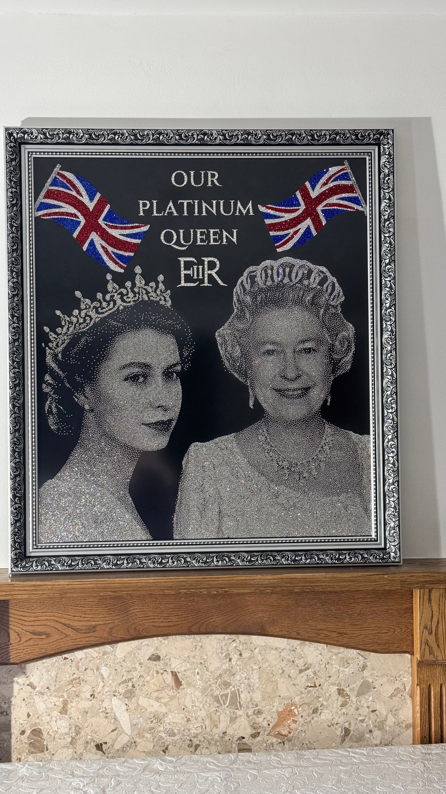 Queen Elizabeth II Rhinestone Portrait "Our Platinum Queen"