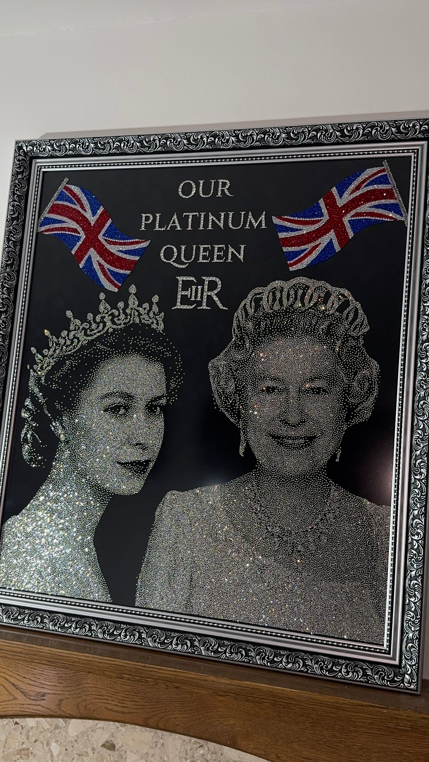 Queen Elizabeth II Rhinestone Portrait "Our Platinum Queen"