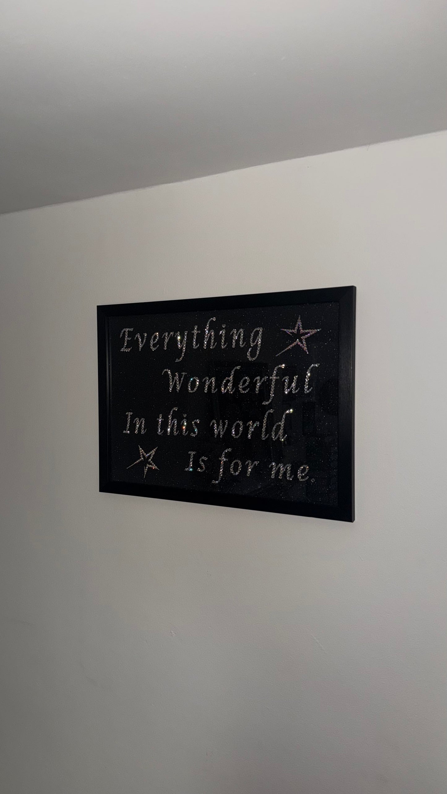 Rhinestone Affirmation Wall Art