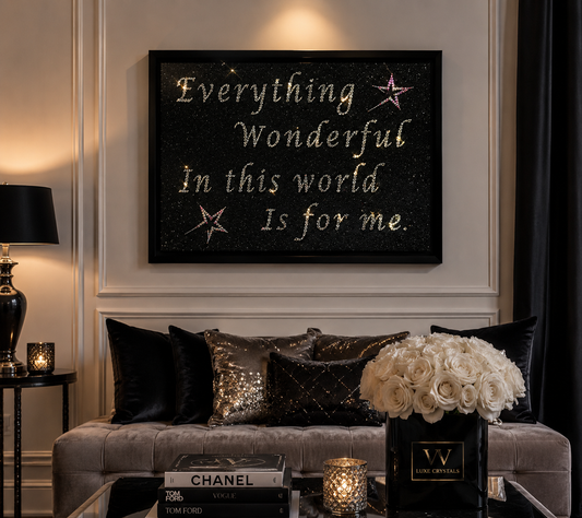Rhinestone Affirmation Wall Art