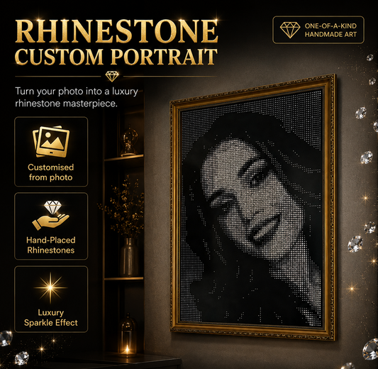 Custom Handmade Rhinestone Portraits
