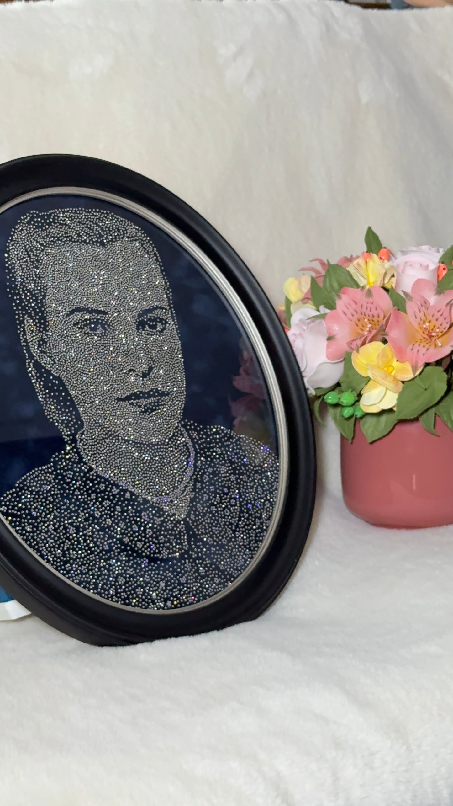 Handmade Rhinestone Portrait