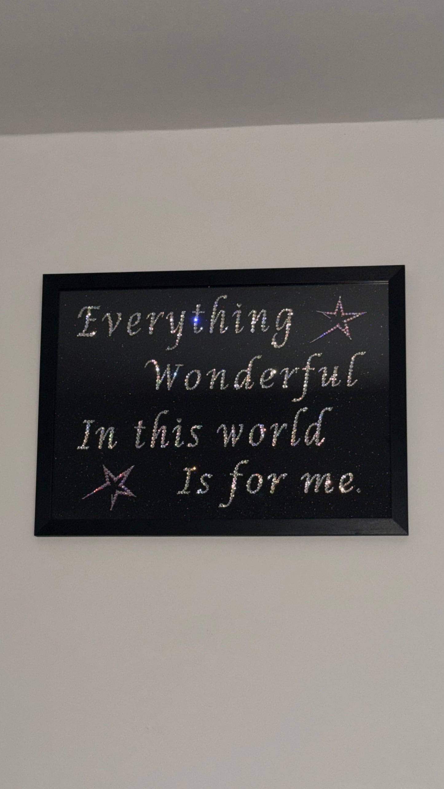 Rhinestone Affirmation Wall Art