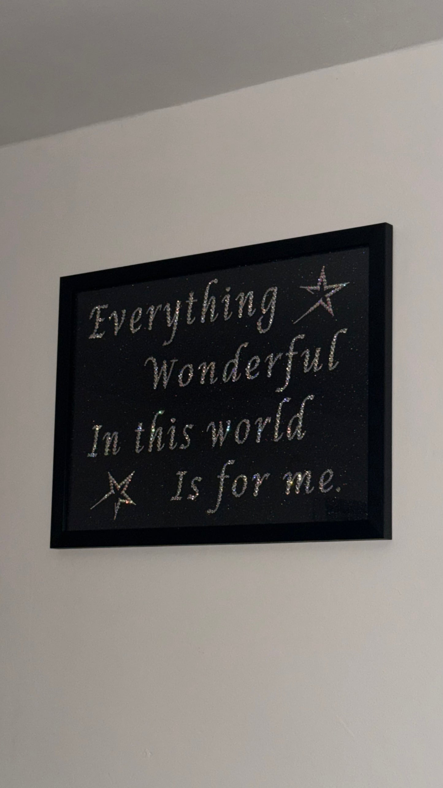Rhinestone Affirmation Wall Art