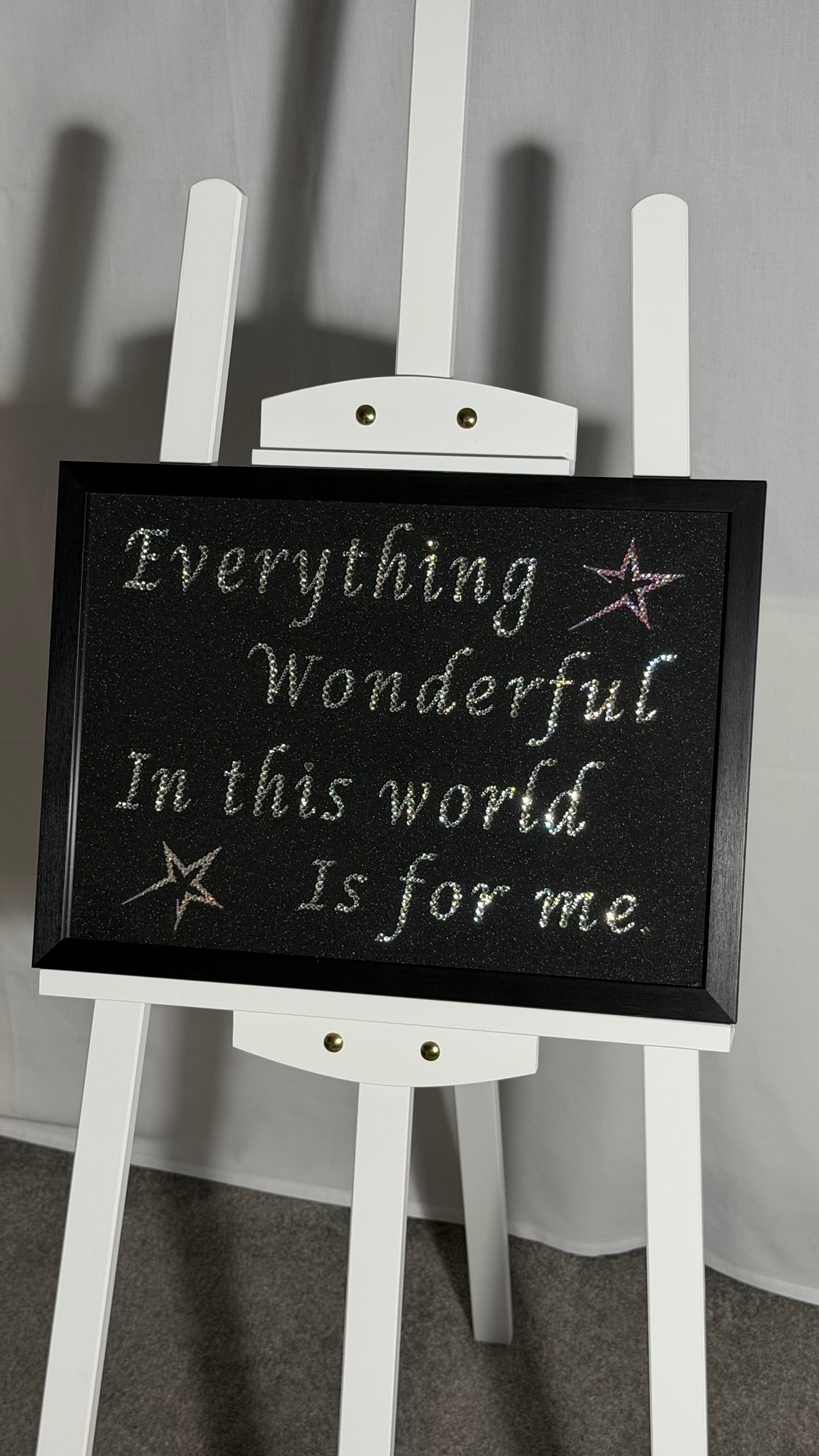 Rhinestone Affirmation Wall Art