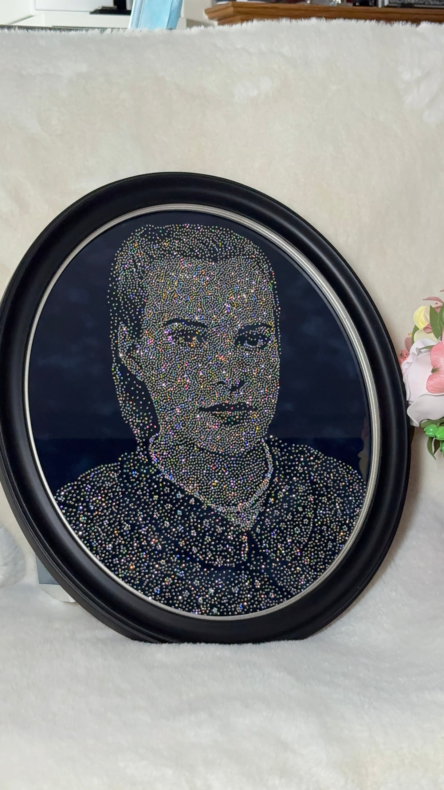 Handmade Rhinestone Portrait